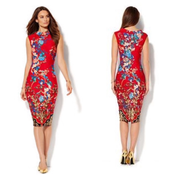 New York & Company Dresses & Skirts - New York&Co Floral midi sheath dress